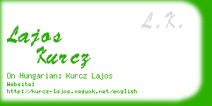 lajos kurcz business card
